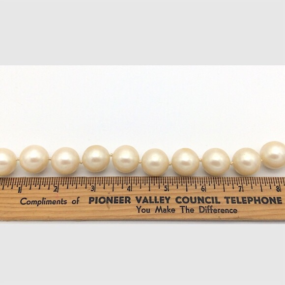 Rockabilly Necklace Vintage Oversize Pearl choker - Picture 7 of 8